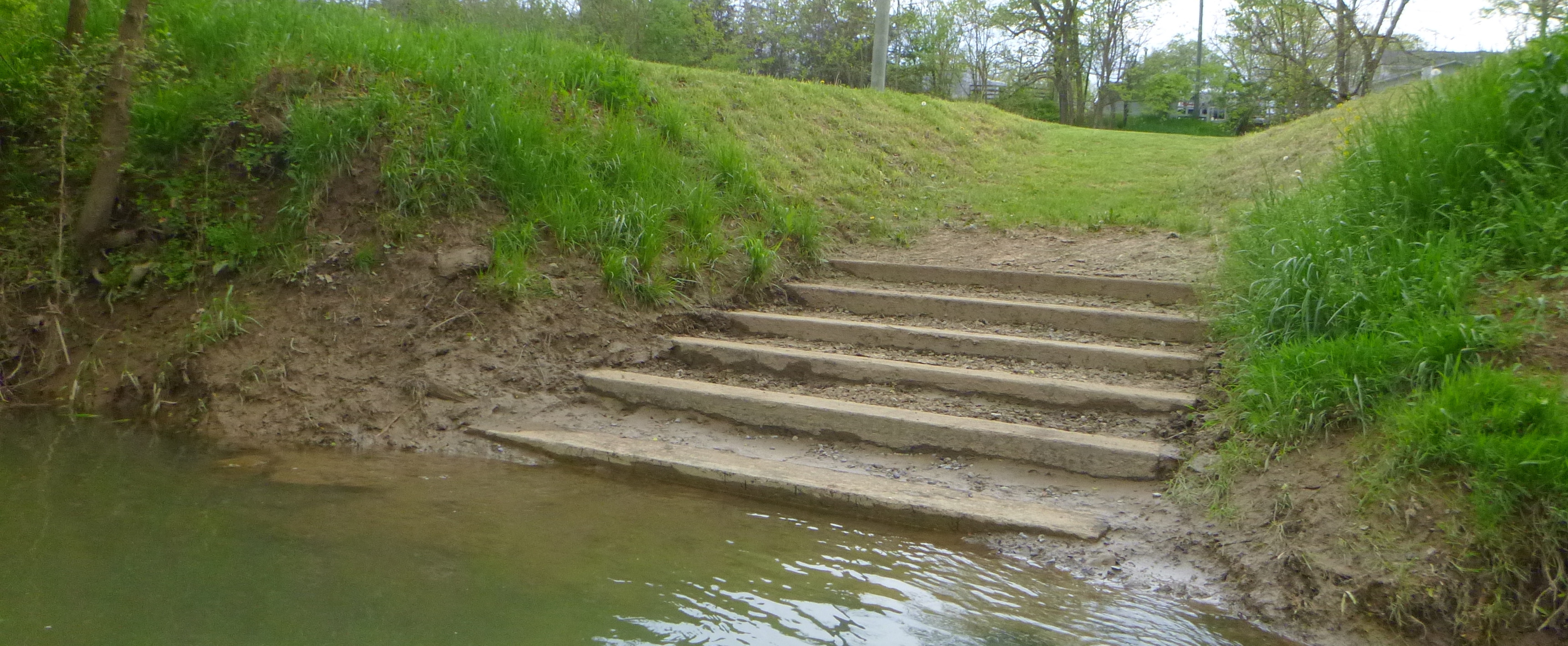 Picture of steps leading down to river.