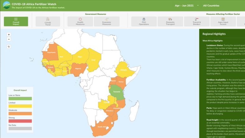 Africa Fertilizer Watch platform screenshot