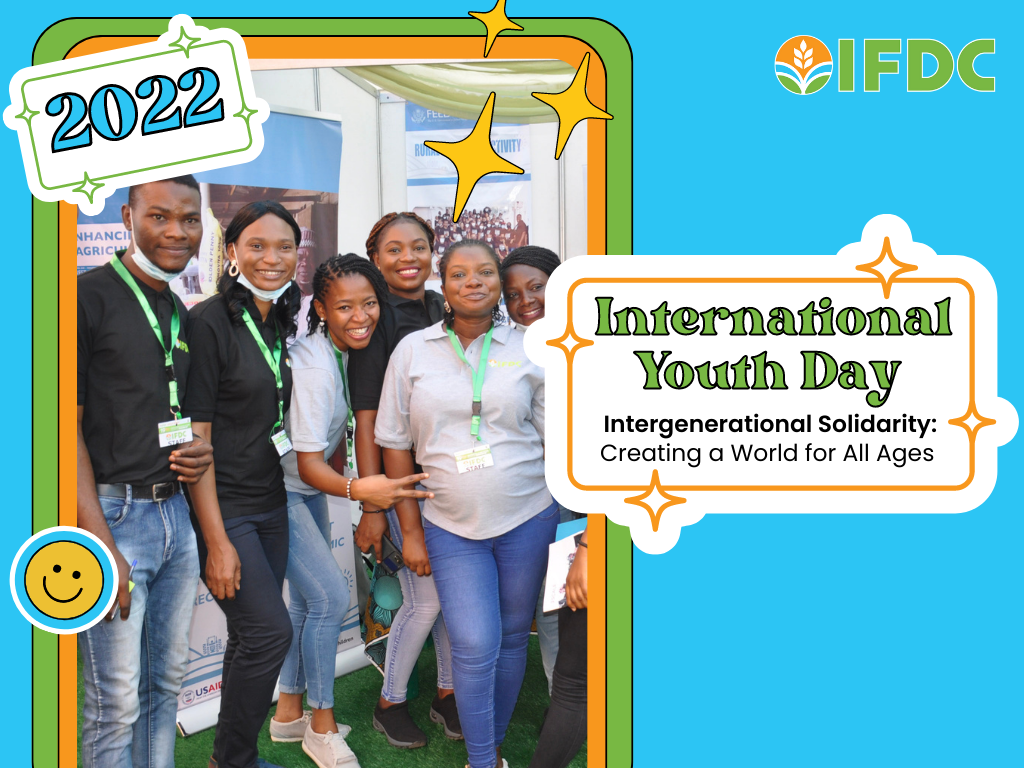 International Youth Day spotlight graphic in blue