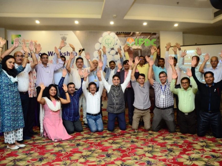 IFDC Asia staff and partners celebrate at the ASPEN project inception workshop