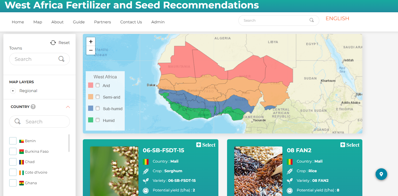 FeSeRWAM platform screenshot