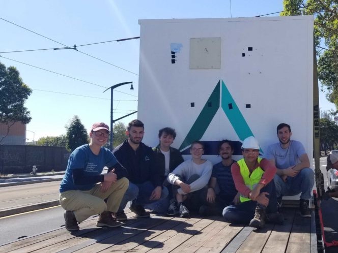 A team from Nitricity prepares the demonstration system for shipping to IFDC's research facility.