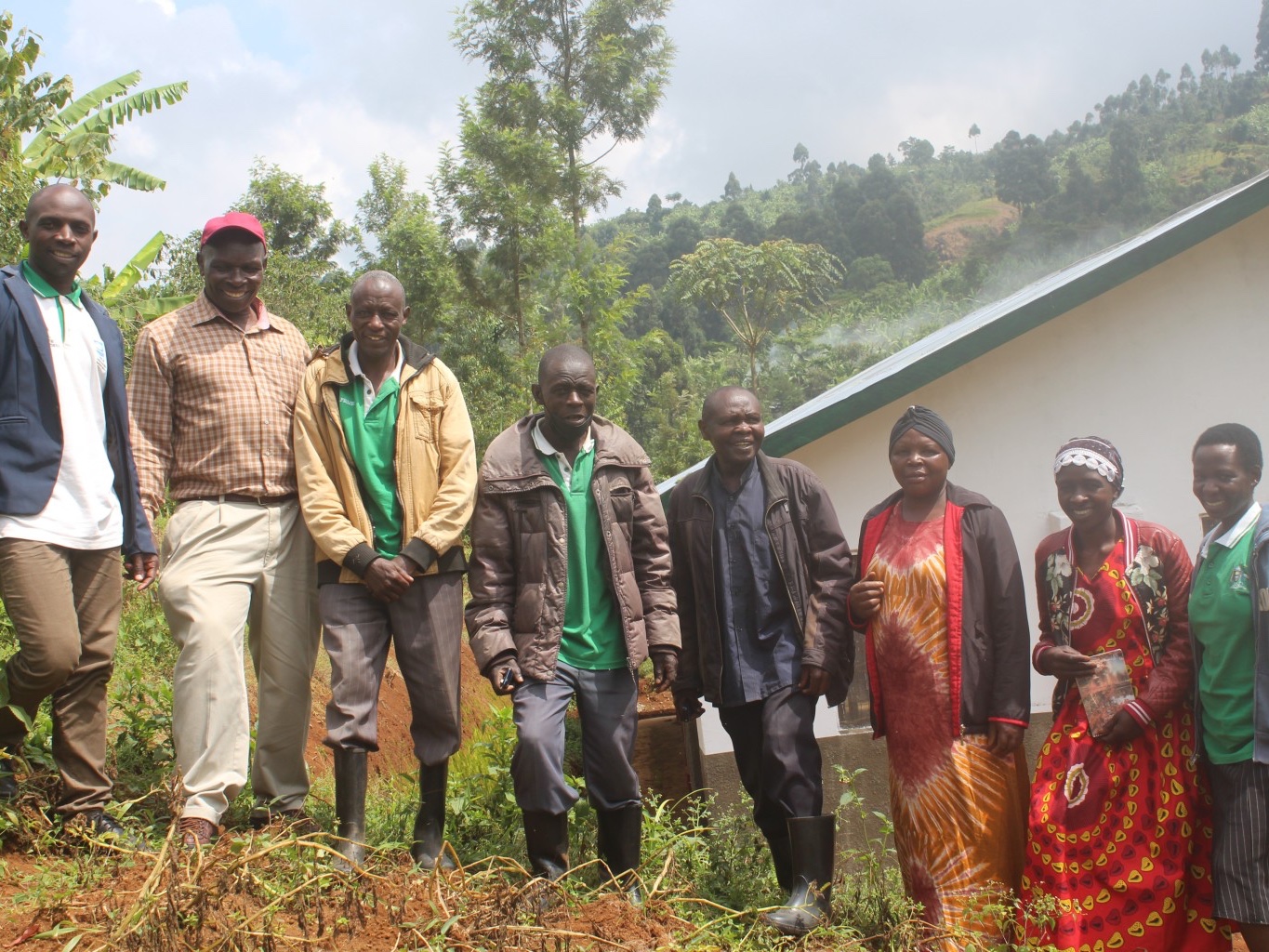 WASWAPA farmers group stands in front of their new office