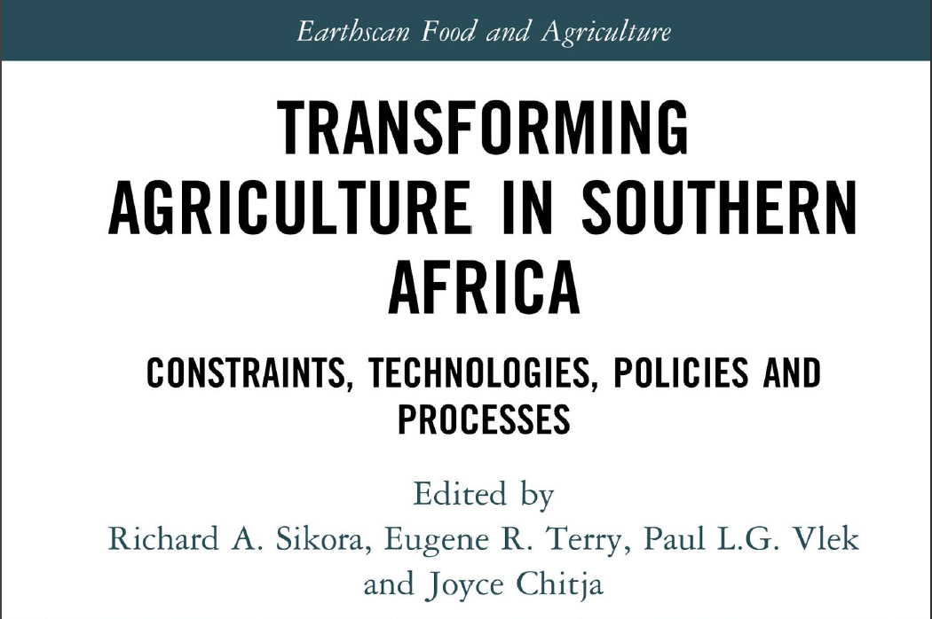 Book cover for transforming agriculture in southern africa