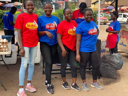 Four 2SCALE female business champions pose at a four day marketing event