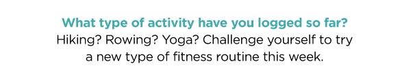 What type of activity have you logged so far? 