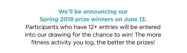 We'll be announcing our Spring  2018 prize winners on June 13. 