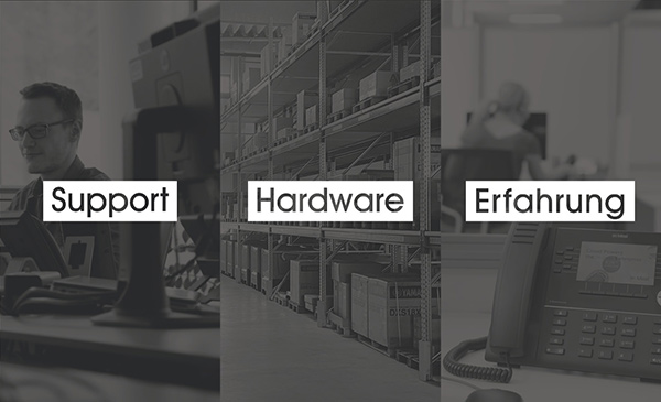 Uns zeichnet aus: Support, Hardware, Erfahrung