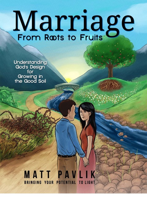 Marriage from Roots to Fruits book cover with rocks, thorns, and good soil