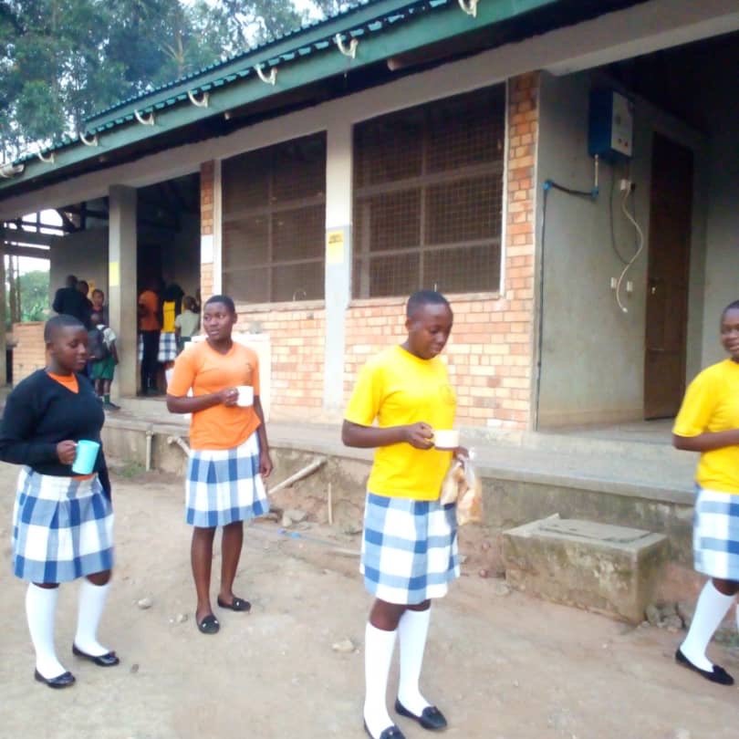 Lunchtime at MS Nursery School and breakfast for the Secondary School girls.