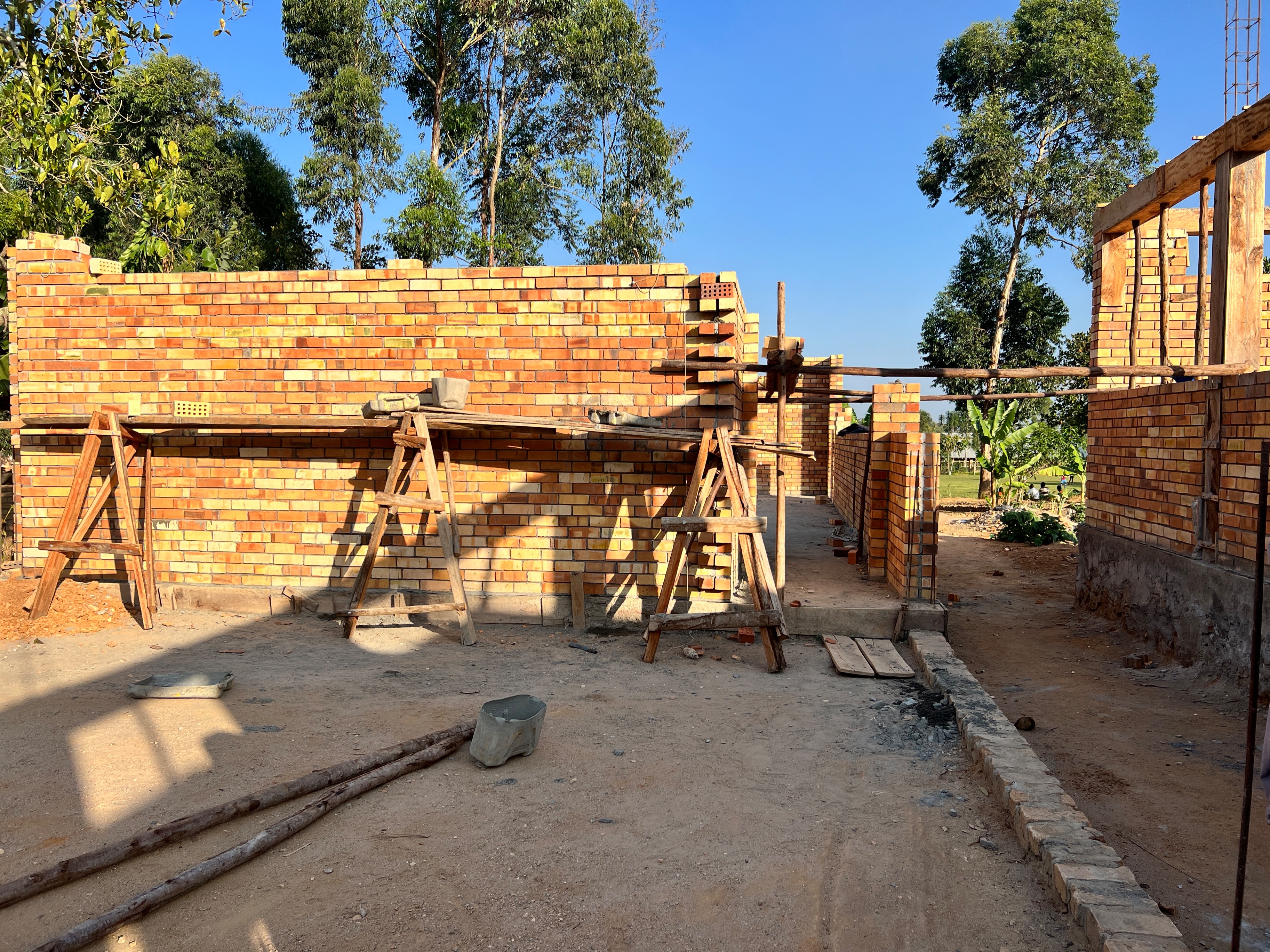 The Vocational Learning Center under construction.